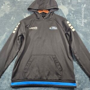 Capelli Sport Men Black Blue Athletic Hoodie Sweatshirt Long Sleeve Size M